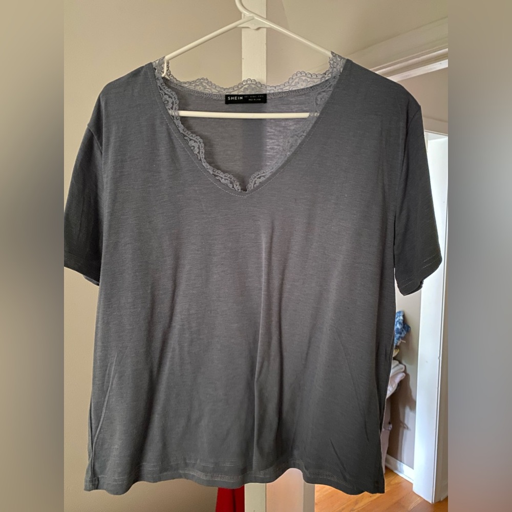SHEIN Lace T-Shirt